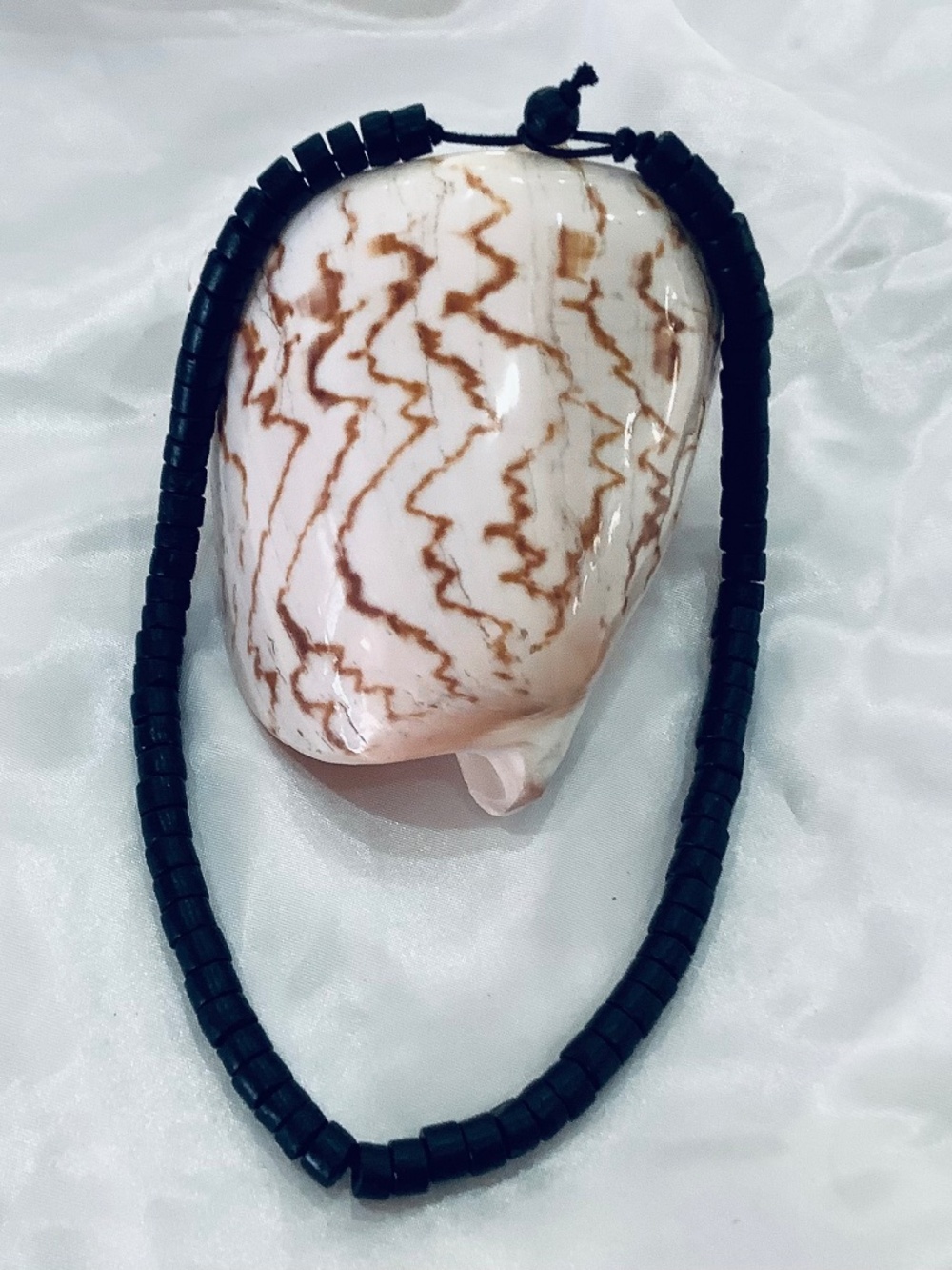 Black Wood Bead Hawaiian Island Choker Necklace